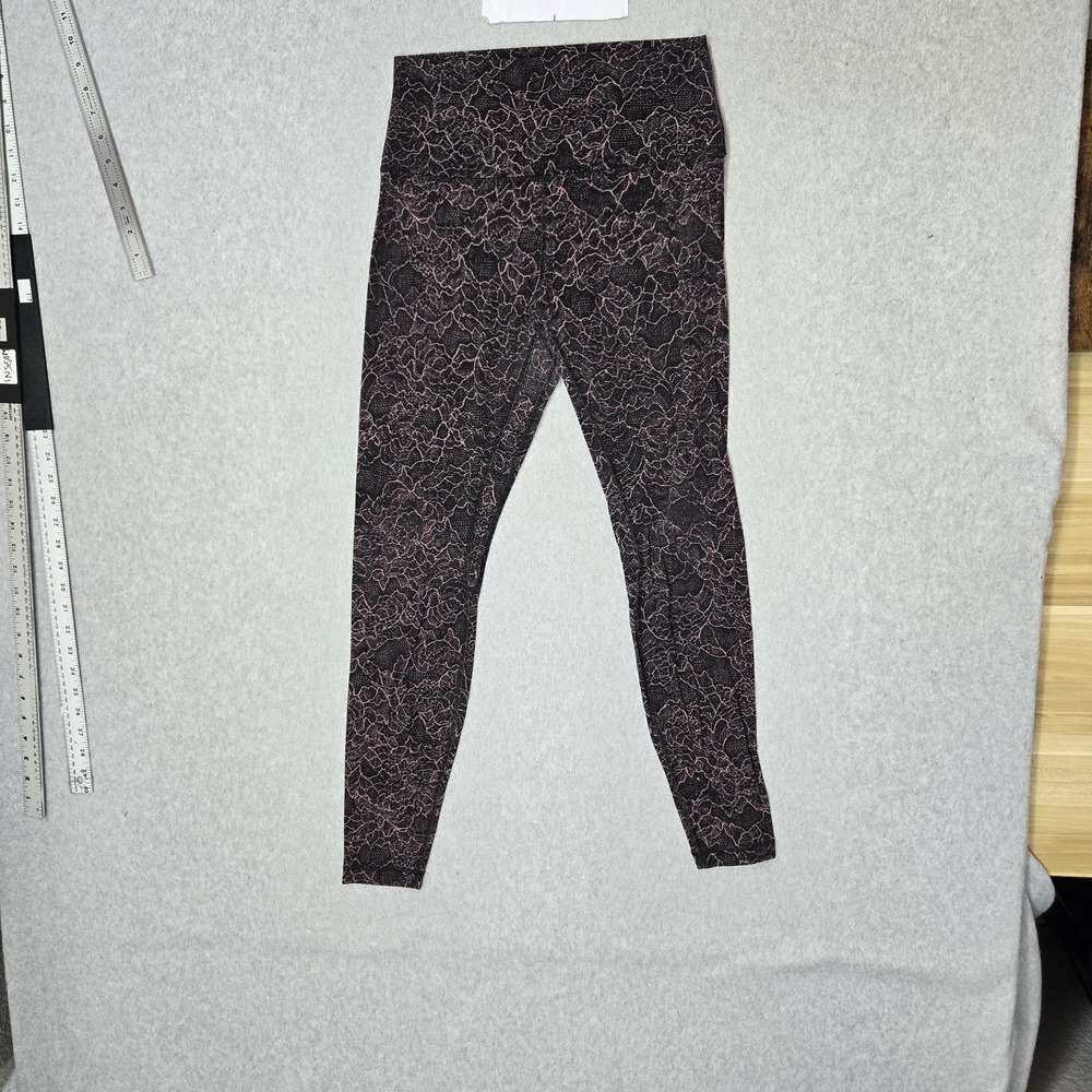 Lululemon Women Activewear Pants 8 Black Align Full Length Lacescape 27"